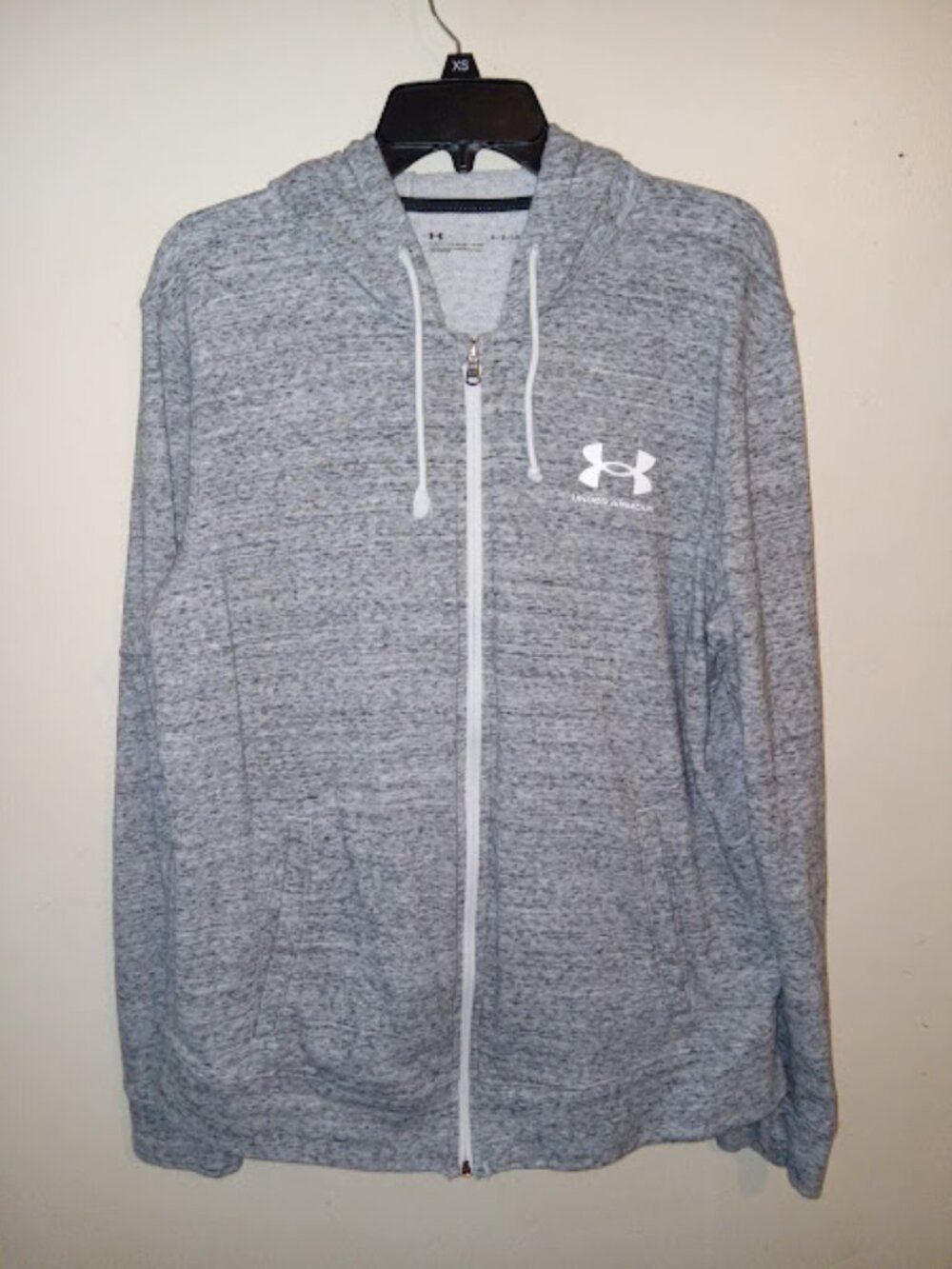 Women's Under Armour Gray Heathered Full-Zip Hoodie- Size L